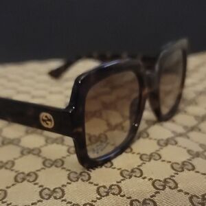 Gucci Brown Square Sunglasses
